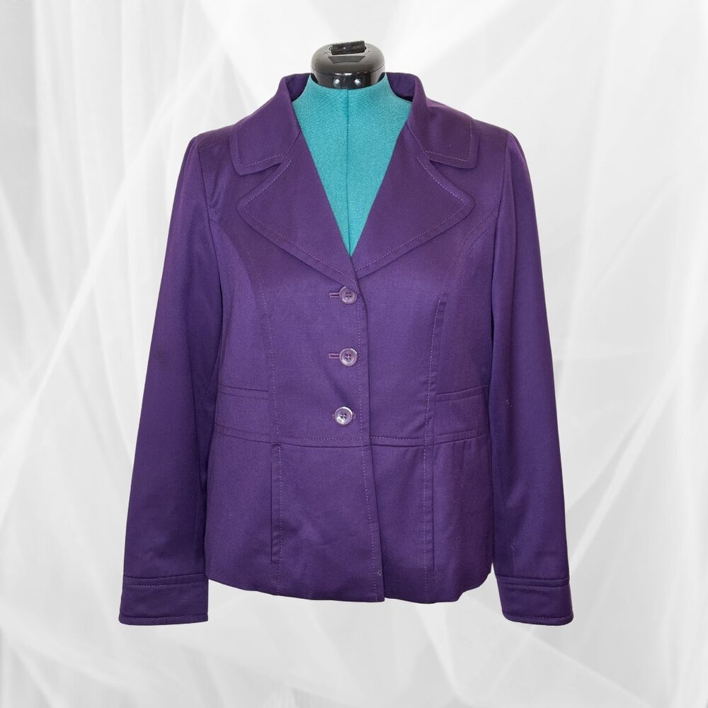 Vintage Pendleton Purple Wool Blazer, Size 16